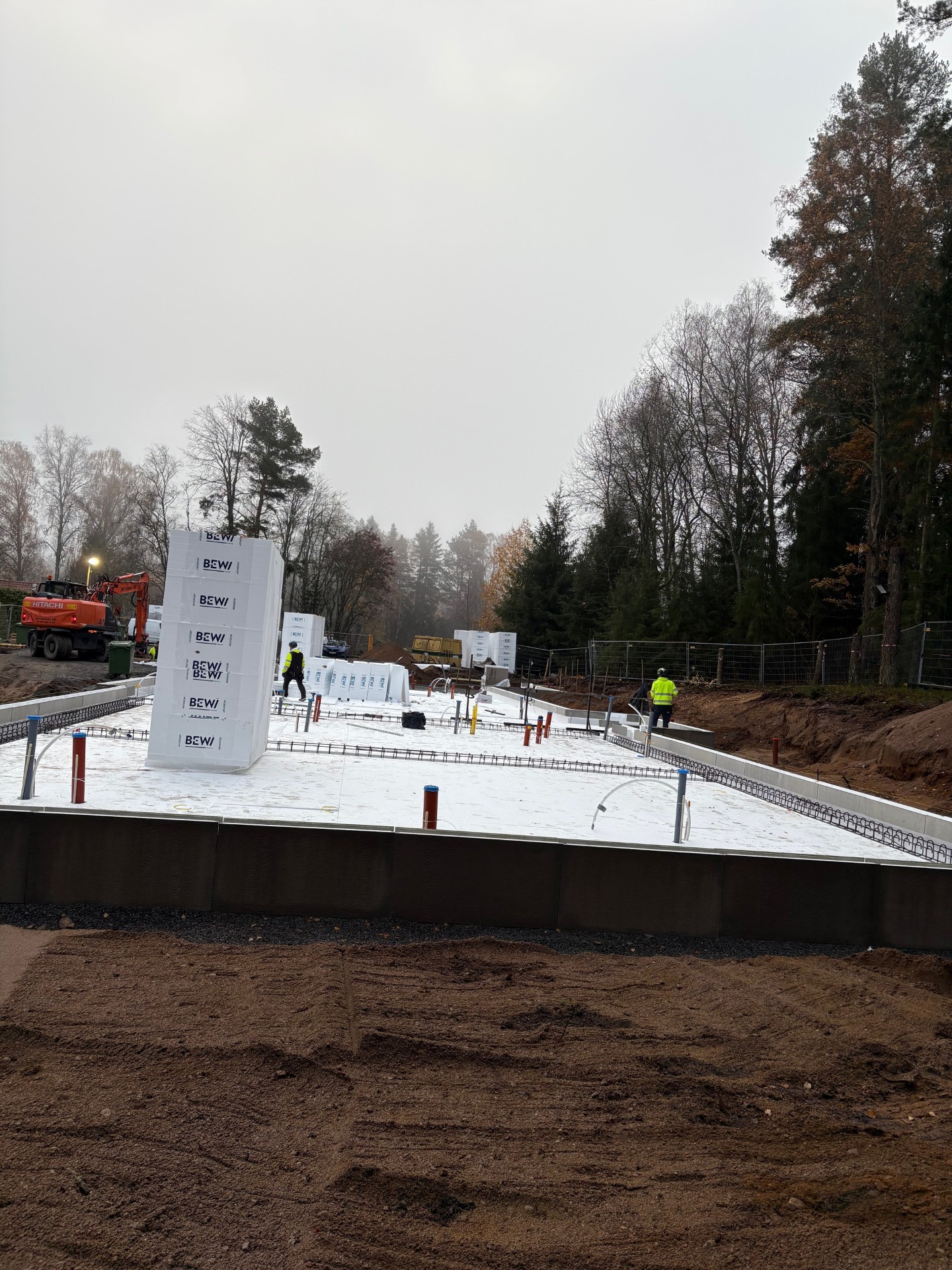 Grundläggning med isoleringsblock